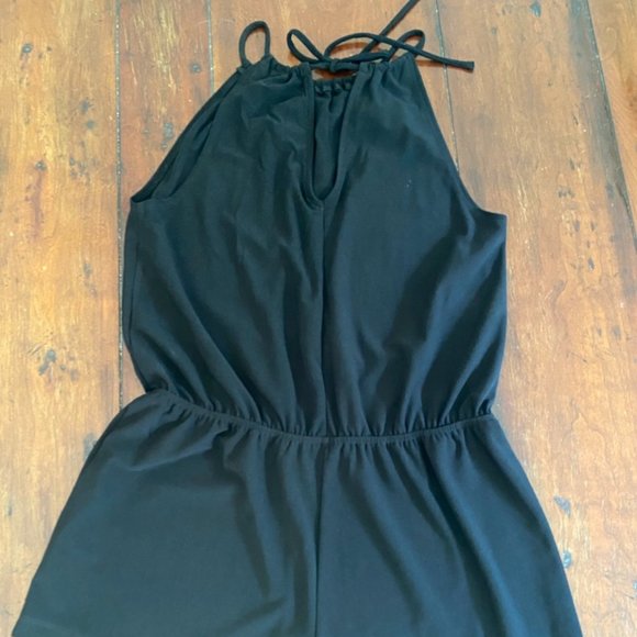 Black Halter Neck Romper - Picture 1 of 3